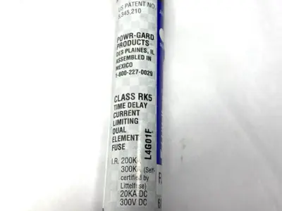 USED LITTELFUSE TIME-DELAY DUAL ELEMENT INDICATOR FUSE CLASS RK5 600VAC 10A