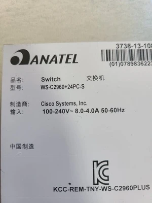 WS-C2960+24PC-S Catalyst 2960 Plus Switch Cisco
