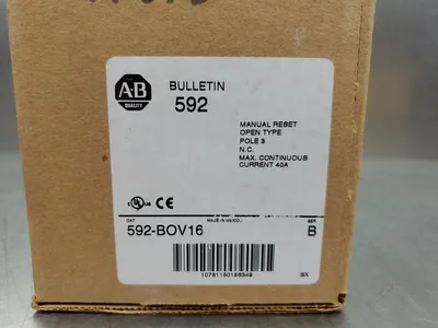Allen Bradley 592-BOV16/B NEMA Overload Relay, Manual Reset 3P NC 40A. 4D-35