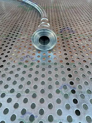 Unbranded Stainless Steel Braided Hose 63" w/ Threaded to 1" Sanitary Fitting