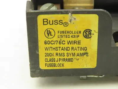 Bussmann JP60030-3CORA Pyramid /Open Style Fuse Block 600V-30A 3 Pole Lot of 8