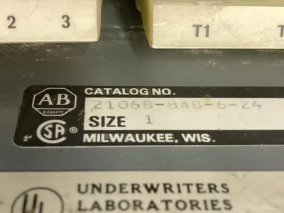 Used ALLEN BRADLEY 2106B-BAB-6-24 Starters | Surplus Asset Holdings #1204924