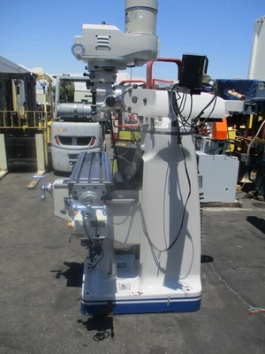 Frejoth (Bridgeport copy) milling machine w/ digital read out feed, 9" x42"table, 3 HP, R8 taper, 220V / 440V, impeccable