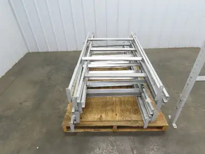 30"W Conveyor Leg Floor Support 54-5/8"-62-5/8"H  Lot of 10  White