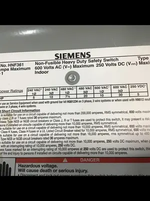 USED SIEMENS HNF361 VBII