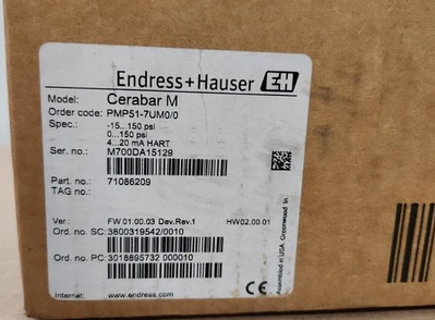 NEW Endress+Hauser PMP51-7UM0/0