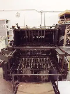 Heidelberg Cylinder Press Model SBB 32 Inch wide