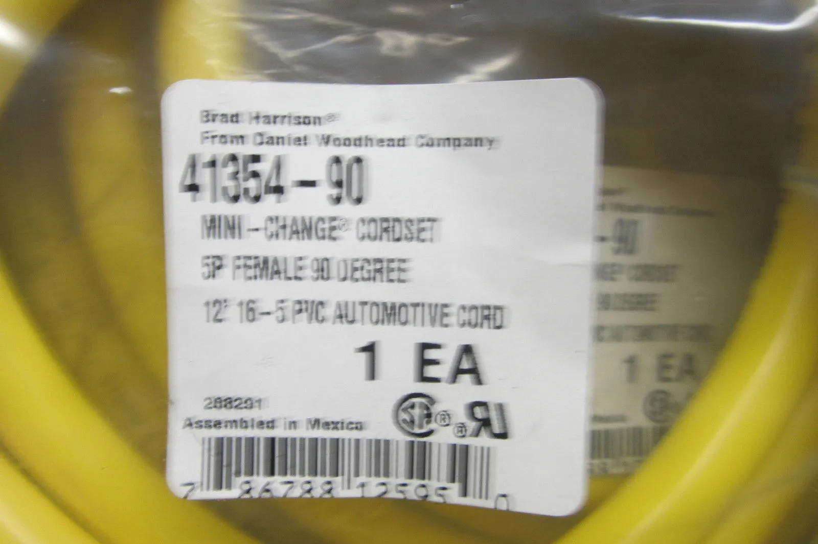 NEW BRAD HARRISON 41354-90 CORDSET 4135490