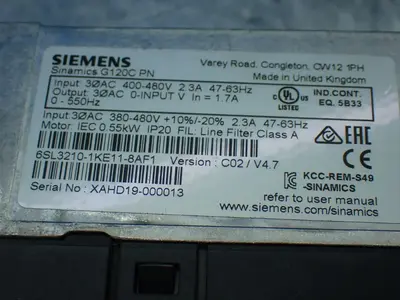 USED SIEMENS 6SL32101KE118AF1