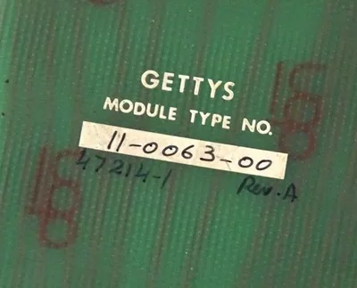 GETTYS 11-0063-00 PC BOARD 11006300
