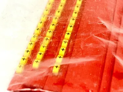 117 | Grafoplast  Wire Markers + Black on Yellow 50 Strips - New