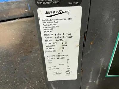 Used ENERSYS ES3181500 Rectifier - Battery Chargers Ohio US | HGR 24 #1358839