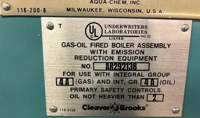 USED 2002 CLEAVER BROOKS CBI200-350-015