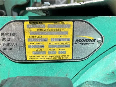 Used _UNKNOWN_ _UNKNOWN_ Hoists (All Types) West Virginia US | Cooper Industries #1409507