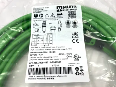 New | in-Stock Murrelektronik Double End Connector Cable M12 RJ45 4-Pole 13m Cable & Wire Michigan US | Maverick Industrial Sales #1463057