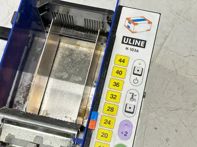 H-1036 | Uline  Electronic Touch Tape Dispenser w/ Heat MISSING TANK ROLLER COVER - Used