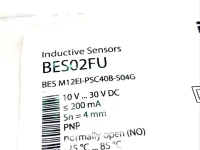 BES M12EI-PSC40B-S04G, BES02FU | Balluff BES02FU Inductive Sensor BES M12EI-PSC40B-S04G - New Other