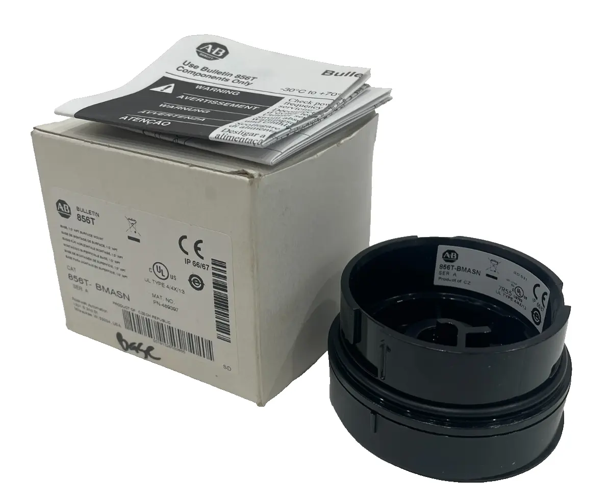 ALLEN BRADLEY 856T-BMASN BASE STACK LIGHT ADAPTOR 856TBMASN NEW, SURPLUS