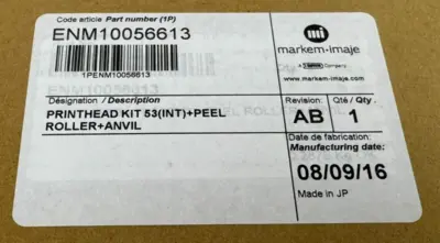 NEW MARKEM-IMAJE ENM10056613 PRINTHEAD KIT 53 (INT)+PEEL ROLLER+ANVIL