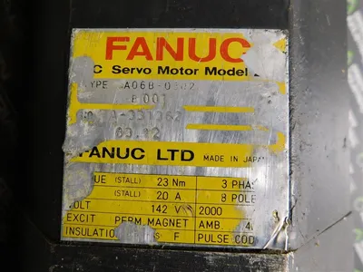 GE Fanuc A06B-0502-B001 AC Servo Motor 23Nm 2000rpm 20A 142V 3Ph 8Pole Used