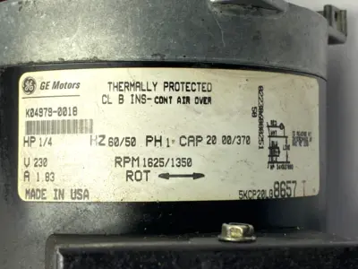 Used GE Motor 1-Phase 230V 1.83A 1625/1350RPM A.C. Motors Michigan US | Maverick Industrial Sales #1393393
