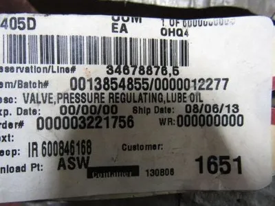 3" Flanged Lube Oil Pressure Regulating Valve 13854855
