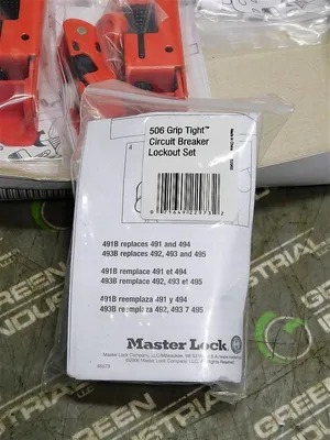 Lot of 6 Master Lock 506 Grip Tight Circuit Breaker Lockout Sets 63074 New