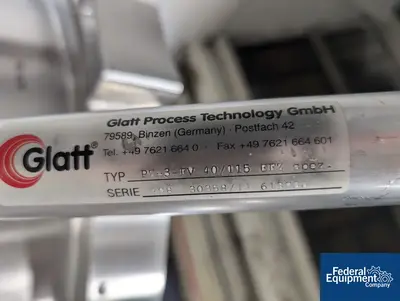 USED Glatt Glatt Roto-Graunulation Bowl