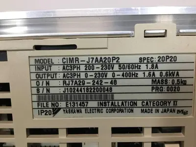 USED YASKAWA CIMR-J7AA20P2