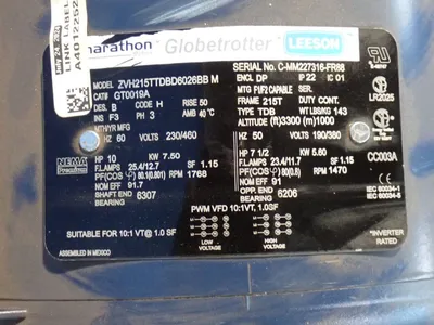 Used MARATHON MOTORS 215TTDBD6026 Motors (misc) Ohio US | HGR 24 #912614