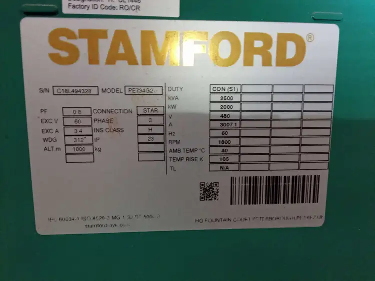 Used STAMFORD _UNKNOWN_ Synchronous Alternators Texas US | Apollo Electric #1514403