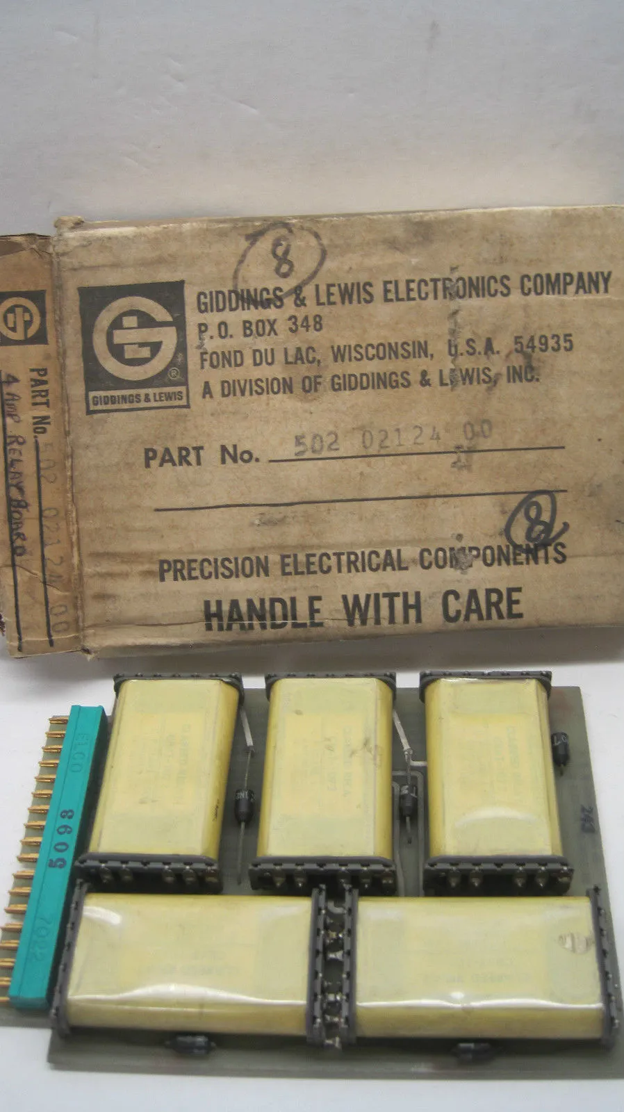 USED GIDDINGS & LEWIS 502-02124-00 RELAY BOARD 5020212400