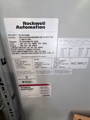 2023 Rockwell Automation 24G1AHD186JA6NNNNN-ND-AD-B1-F1-IB-L1-MN-P7-S54 Electrical Panels | Yellow Tag Capital Recovery (7)