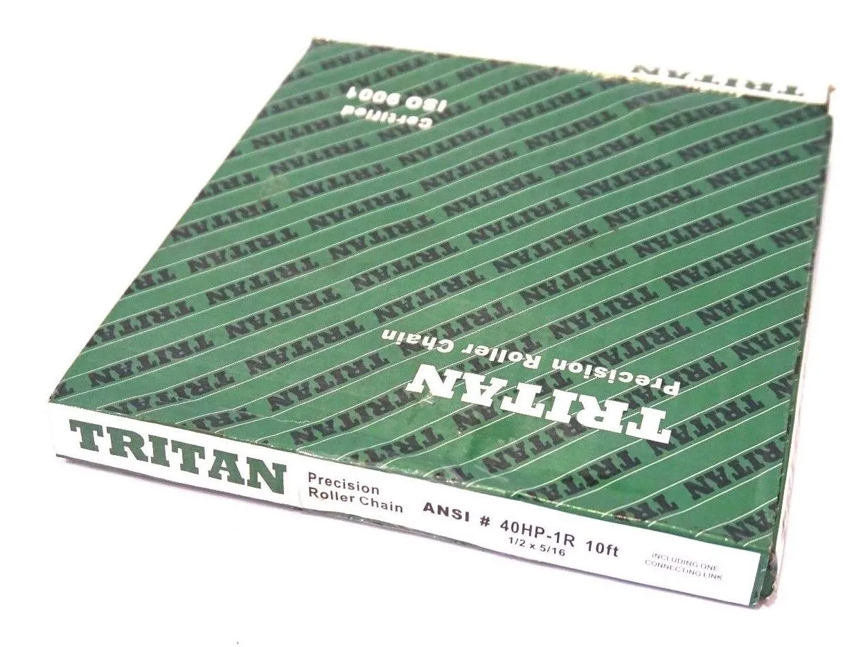 NEW TRITAN ANSI 40HP-1R ROLLER CHAIN 10FT. 40HP1R