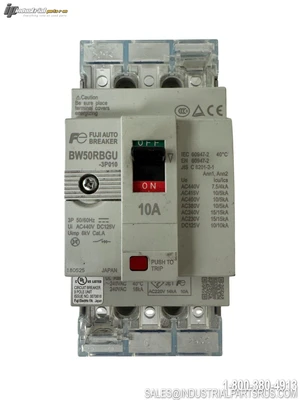 Used FUJI BW50RBGU-3P010 3POLE Circuit Breakers Kentucky US | Industrial Parts R Us Inc. #1295639
