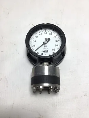 Ametek 150025X Oil Filled Pressure Gauge 4-1/2″ 1/2″ 100PSI 316 Stainless Steel