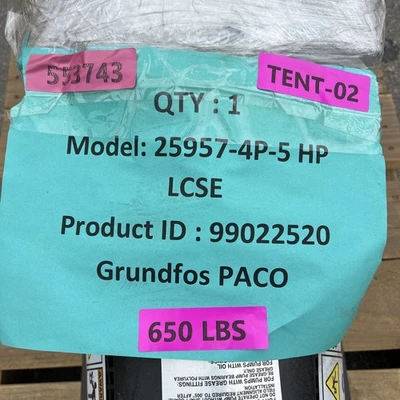 New | in-Stock Grundfos 25957-4P-5HP Centrifugal Pumps California US | Davliegogo LLC #1705443