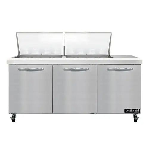 Continental SW72N24M 72" Sandwich/salad Prep Table W/ Refrigerated Base, 115v