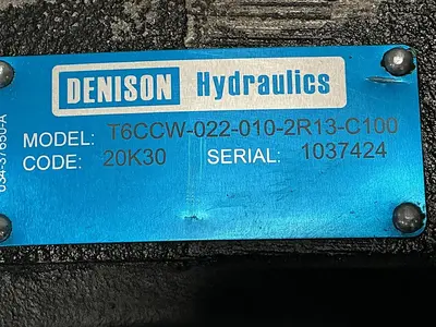 USED DENISON HYDRAULICS T6CCW-022-010-2R13-C100