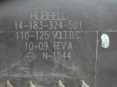 Hubbell HC14-193-100-582 DC Contactor 1000A 600VDC Interlock Relay 125VDC Coil