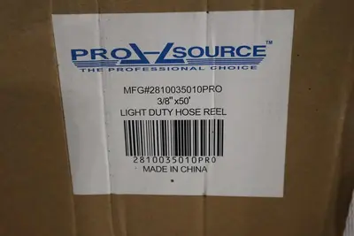 NEW PRO-SOURCE 2810035010PRO HOSE REEL WITH HOSE: 3/8" ID HOSE X 50' STOCK H753