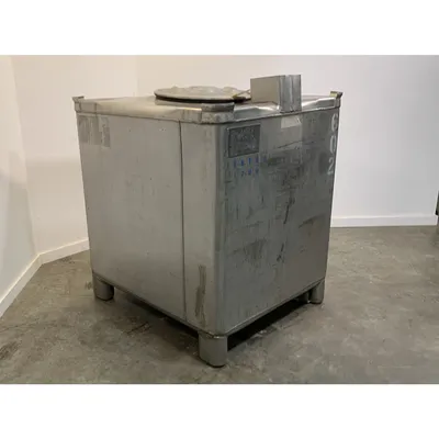 Used 395 Gallon IBC Stainless Steel Portable Liquid Tote