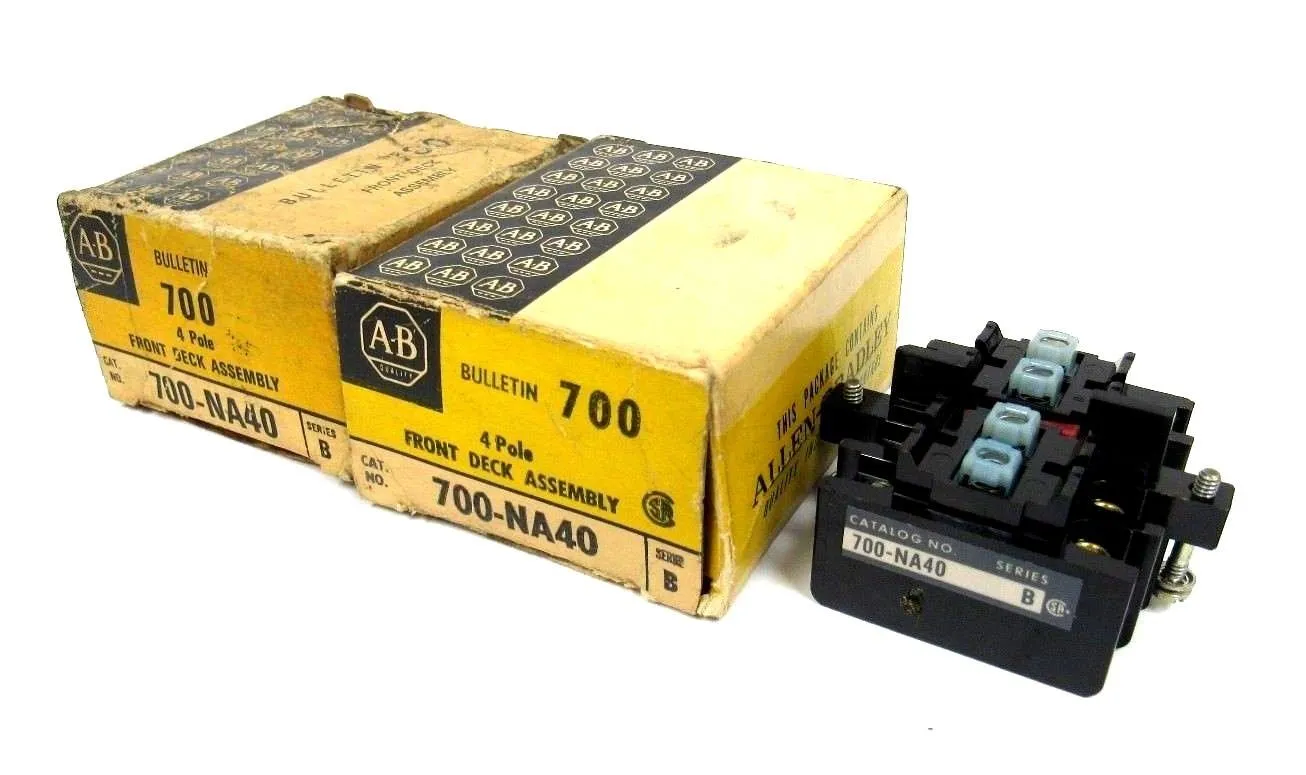 NEW LOT OF 2 ALLEN BRADLEY 700-NA40 CONTACT BLOCK SERIES B 700NA40