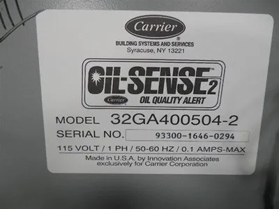 Carrier 32GA400504-2 Oil-Sense 2 Oil Quality Alert Unit Used