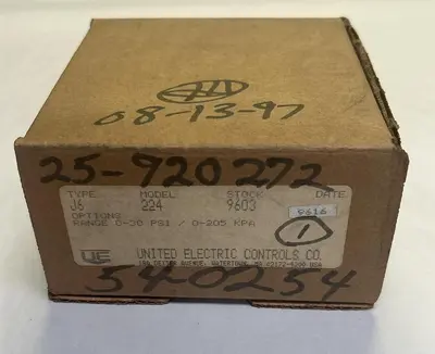 New | in-Stock UNITED ELECTRIC CONTROLS J6224 Miscellaneous Equipment (Electrical & Power) | Surplus Asset Holdings #1202768