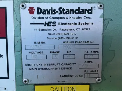 Used 1992 DAVISSTANDARD 35 IN 35 Extruders Ohio US | HGR 24 #1453630