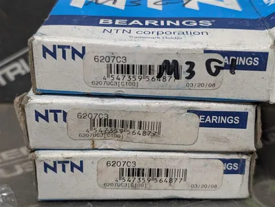 Lot of 3 NTN 6207C3 Radial / Deep Groove Roller Bearings 35x72x17mm New NIB