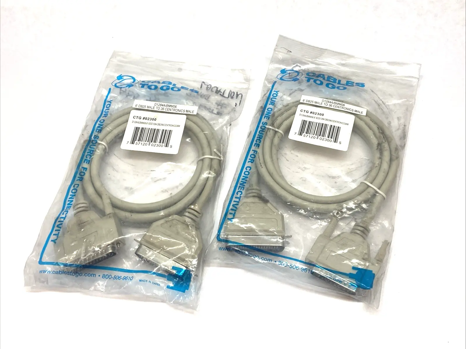 New | in-Stock Cables To Go 6' DB25 Male TO 36 Centronics Male LOT OF 2 Cable & Wire Michigan US | Maverick Industrial Sales #1400623