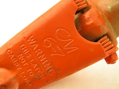 CM Lodestar 2 Ton Chain Hoist Upper Hook Plain Shank w/Latch No 7 Orange