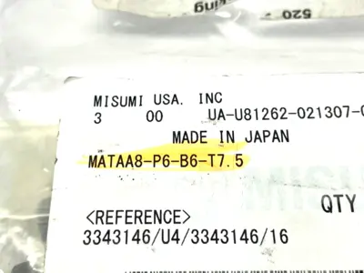 New | in-Stock MiSUMi MATAA8-P6-B6-T7.5 Misc Fasteners Michigan US | Maverick Industrial Sales #1483074